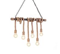 JQQJZLC Candelier American Water Pipe Personalidad Creativa de decoración nostálgica Retro Chandelier, Tea House Fruit Shop Billard Hall Duplex Barber Shop-A 10lights (A 6ligh