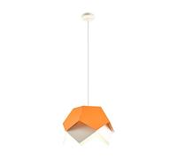 JQQJZLC Candelier, candelabros Polígono Candelier - Candeliers de geometría Hollow NT Light Craft Color NT Sombra E27 Single Head NT Iluminación de iluminación Estudio Luz de Dormitorio (Naranja)