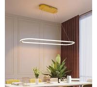 JQQJZLC Candelier del Comedor sobre la Mesa Moderna cargada de led dimmable lámpara Rectangular Rectangular lámpara Colgante rectángulo de Techo Largo para el Techo Largo para la Isla de la Cocina