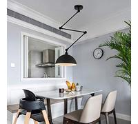 JQQJZLC Candelier, lámpara, lámpara de Hierro de Cabeza Ajustable de Cabeza Creativa de Cabeza, luz de Techo Utilizada en restaurantes, pasillos, Salas de Estar, Bares, cafeterías, Schwarz (Verde)