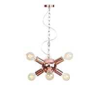 JQQJZLC Candelier, luz de Techo, Retro 15 Lámpara de luz de luz, Base E27 Base de Metal Interior Luz de Colgante de Hierro Hardliader, 6 Luces (9)