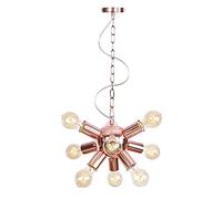 JQQJZLC Candelier, luz de Techo, Retro 15 Lámpara de luz de luz, Base E27 Base de Metal Interior Luz de Colgante de Hierro Hardliader, 6 Luces (9)