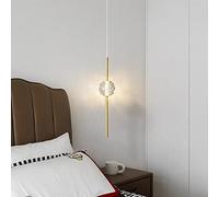JQQJZLC Candeliers de Cristal iluminación Mini luz Colgante: Luces de escaleras Negras/Doradas lámpara de Techo de Montaje al RAS, luz Colgante nórdica para el Pasillo del Dormitorio del Comedor,