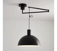 JQQJZLC Casa de Granja Colgante de Metal Industrial luz Mate Mate Moderno Techo de Techo Colgante Ajustable araña de Oro lámpara de Colgante de Domo Cromo para Comedor