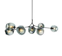 JQQJZLC Chandeliers, candelabro doméstico, Colgante de Arte de Hierro Industrial en Accesorio Ajustable, ámbar, 7 Luces (ámbar 7 Luces)