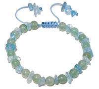 JQQJZLC Chips DE Cristales ESPIRITUALES Pulseras con Cuentas de Cuentas de protección a Mano Ajustable y Pulseras de Prosperidad para Mujeres Buena Suerte Regalos