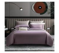 JQQJZLC Conjunto de Ropa de Cama de Cuatro Piezas Cubierta de Color nórdico de Color sólido Blanco con Cremallera 1000TC Algodón Egipto