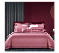 JQQJZLC Conjunto de Ropa de Cama de Cuatro Piezas de Lujo 1500TC Bordado de algodón Egipcio Cubierta nórdica década de Almohadilla Plana Camisa de Almohada Rey Rey para Adultos Set de Cuatro Piezas,