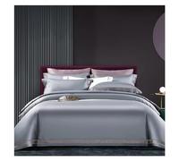 JQQJZLC Conjunto de Ropa de Cama de Cuatro Piezas de Lujo 1500TC Bordado de algodón Egipcio Cubierta nórdica década de Almohadilla Plana Camisa de Almohada Rey Rey para Adultos Set de Cuatro Piezas,