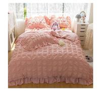 JQQJZLC Conjunto de Ropa de Cama de Cuatro Piezas Funda de Cuatro Piezas Juego de Princesa con Pompo