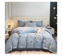 JQQJZLC Conjuntos de Ropa de Cama de Cuatro Piezas Conjuntos de Cubierta nórdica de sábanas Cubiertas de Ropa de Cama de algodón Casas de Almohadas Reina King Size Four Pieces Set,