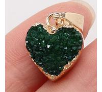 JQQJZLC Cortina de Ducha Cristal Natural 1pc Coste de Piedra Natural Amor Corazón de Cuarzo Charros de Cuarzo Handmadrina Handm DIY Joyas de joyería, Rojo (Color: GR: GR