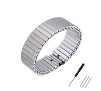 JQQJZLC Corturas de Reloj 14 mm 16 mm 18 mm 20 mm 22 mm Elástico Banda de Reloj elástica Correa de Acero Inoxidable Metal de Metal Flexible Strapasta para Correa