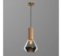 JQQJZLC Costeo de Vidrio para la Isla de la Cocina, lámparas de Techo geométricas de latón cepilladas Que Colgan luz sobre el Comedor Bar contemporáneo de decoración del hogar iluminación