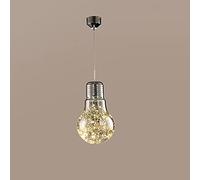 JQQJZLC Creatividad nórdica E27 Candelera de Techo Limilla Luz de Colgante de Vidrio Transparente Lámpara de Colgar Ajustable Adecuada para Isla de Cocina, Dormitorio, Tienda de Ropa, Entrada