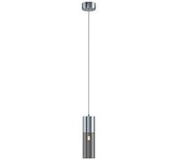 JQQJZLC Cromo Granja Frasco de Vidrio Gris Negro Mini luz Colgante 2 Bar de Cilindro Industrial Claro Colgante lámpara de Techo Accesorio Nordic nórdico candelabro Moderno Moderno para café