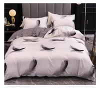 JQQJZLC Cubierta de edredón de núcleo de Gran tamaño Negro Cubierta de edredón de Cama Doble Impreso 200x220 sin sábanas Cubierta de Tapa de núcleos Cama de Cuatro Piezas (Color B, Completo)