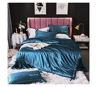 JQQJZLC Cubierta de edredón de Ropa de Cama Cubierta nórdica para el hogar/Hotel, Juegos de Ropa de Cama Conjuntos de la Cubierta de núcleos King Satin Full Satin Sluff Silky 4 Piezas Conjuntos de