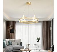 JQQJZLC Domorable de Oro Luz Nórdica Nórdica Candelera Creativa Personalidad Led Corona Comedor Corona Moderna de la Sala del hogar atmosférico Lámpara Colgante Vida Interesante (60 cm WHI