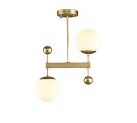 JQQJZLC E14 Simple Durante Las Luces Luz de la lámpara rústica Moderna, con camando con lámpara de lámpara de Vidrio lámpara de araña de Hierro Vintage de Hierro para Sala de Estar Dorado de