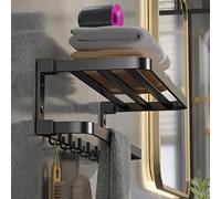 JQQJZLC Estantes de baño exquisitos estantes de baño de baño, Estante de Almacenamiento de Toallas de Toallas montadas en la Pared Colgante de baño