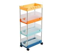 JQQJZLC Estantes de baño gabinetes de Almacenamiento de Cocina Cocina Estante de tranvía móvil Pisos a Techo casa móvil cajón de baño Type Estante de Almacenamiento Multicapa estantes de Cocina