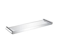 JQQJZLC Estantes de Vidrio de Ducha de baño exquisitos, Estante de Vidrio de Almacenamiento de baño con Vidrio Templado, Estante de Pared de bañera Estante de baño Rectangular de Almacenamiento de