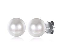 JQQJZLC Esterling Silver 925 Pendientes de Tachuelas para Mujeres Joyas Finas Lindas Perlas de Agua Dulce para niñas Regalos del día de San Valentín