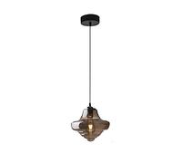 JQQJZLC Fumo Industrial Grey/Cognac Glass Pending Light Restaurante Moderno de Cama Creativo Lámpara Colgante Escalera Bar de dormitorios Lámparas de lámpara de lámpara Gyro Vida Interesante (Humo