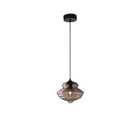 JQQJZLC Fumo Industrial Grey/Cognac Glass Pending Light Restaurante Moderno de Cama Creativo Lámpara Colgante Escalera Bar de dormitorios Lámparas de lámpara de lámpara Gyro Vida Interesante (Humo