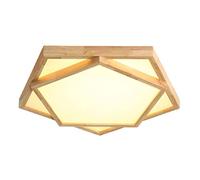 JQQJZLC Geometría Creativa Lámpara de Techo de la lámpara de Madera Maciza Lámpara nórdica de la Sala de Estar Personalidad Ligera Japonesa Lámparas de Estudio LED y linternas Vida Interesante (42 cm