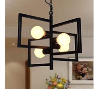 JQQJZLC Geometría Irregular Ajuste de luz para Sombra de Cocina Cadena de lámpara de araña de Hierro de Hierro e27 Barra de iluminación Creativa Vintage l