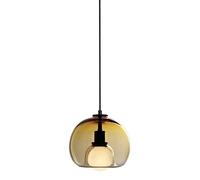 JQQJZLC Iluminación Colgante de Globo Vintage de 1 Luces lámparas de lámparas Modernas de Mediados de Siglo lámpara de Colgante de Techo Individual Ajustable Dorado para la Cocina de Comedor de