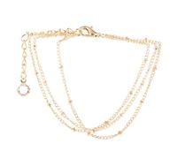 JQQJZLC Joyas de niñas Retro Retro Golden Bead Bead Cadena de Cuentas para Mujeres Accesorios de níquel