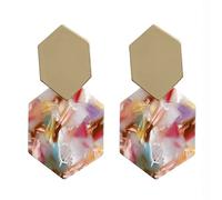 JQQJZLC Joyas Mujeres Pendientes de Plata, aretes de declaración para Mujeres Leopardo de Metal Geomitric Geomitric Dangle Punk Punk Modern Fashion Jewelring Pendientes Coreanos Regalos para Novia,