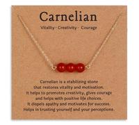 JQQJZLC Joyas para mujeres Gold chapada a mano Curación de cristal natural hecha a mano | Turmalina negra, piedra lunar, turquesa, peridot, carnalina, citrina, cuarzo rosa, colgantes de aventurina