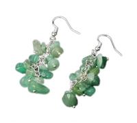 JQQJZLC Joyas para Mujeres Pendientes de Piedra con astillado Natural Drop Hangle 7 Chakra Aretes de Cristal de Cuentas Irregulares para Mujeres Joyas Hechas a Mano Joyería para Mujeres