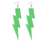 JQQJZLC Joyas para Mujeres Pendientes de Plata, Fluorescencia Rayo Colorido Mujeres Pendientes de caída Larga Joya Punk Joya Bijoux para Regalos de Fiesta para Novia, Esposa, Hermana, Hija, Hija,