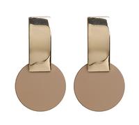 JQQJZLC Joyas para Mujeres Pendientes de Plata, Pendientes de caída Redonda Coreana para Mujeres Candy Color Fashion Jewelry Fiesta de Bodas Declaración de la Fiesta de Bodas Regalos para la Novia,