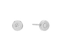 JQQJZLC Joyas para Mujeres Pendientes de Plata, Pendientes navideños 925 Sterling Silver Redondos Cz Circón Tornillo de Tornillo Pendientes de sementales para Mujeres Joyas Elegantes para Bodas A30
