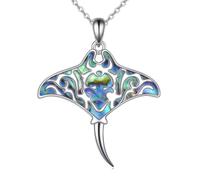 JQQJZLC joyería Triple Moon Celtic Lotus para Mujeres Silver Sterling Celtic Knot Heart Pendse Abalone Shell Cross Jewelry Regalos de cumpleaños de Navidad para niñas Joyas para niñas