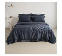JQQJZLC Juego de Cama de Cuatro Piezas Juego de Cuatro Piezas, sábanas de algodón Capa de Almohada Cubierta de Tapa de la Cubierta de Cama Twin Full Queen King Color sólido (D-Full Size 4 PCS