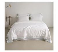 JQQJZLC Juego de Cama de Cuatro Piezas Juego de Cuatro Piezas, sábanas de algodón Capa de Almohada Cubierta de Tapa de la Cubierta de Cama Twin Full Queen King Color sólido (D-Full Size 4 PCS