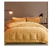 JQQJZLC Juego de Cubierta de la Cubierta nórdica de la Cubierta de la Franela de Leche, Cubierta núcruca de 4 Piezas súper Suave Transpirable, Cubierta de Dudas de Franela de Confort de Lujo con