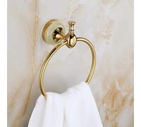 JQQJZLC Juego de Hardware de baño con Estante de Toallas, Todas Las Capas de Cobre de Dos Capas Europeas de la Barra de Toalla de Oro Europeo, Toalla, Gancho de Ropa, Soporte para el baño higiénico