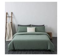 JQQJZLC Juego de Ropa de Cama de algodón a Cuadros Lavado de Cuatro Piezas Juegos de Ropa de Cama de Franja de algodón Gemelo Reina King Size Cuerpo de Tapa década de Cuatro Piezas establecidas,