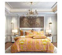 JQQJZLC Juego de Ropa de Cama de Cuatro Piezas 1200TC Gold Algodón Egipcio Casa de algodón King Queen Tamaño de la lámina de la Cubierta Dedúdica Capa de la Almohada del Almohada, Cama Cuatro Piezas