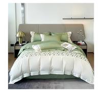 JQQJZLC Juego de Ropa de Cama de Cuatro Piezas Bordado de Bordado Bordado de Cama de algodón Egipcio Vete de algodón Sapa de Almohadilla Camino de Almohadilla Reina King Tamaño, Cama Conjunto de