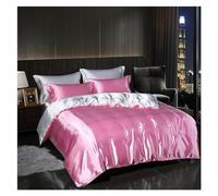 JQQJZLC Juego de Ropa de Cama de Cuatro Piezas Conjunto de Tapa década de Seda de Seda