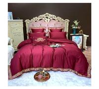 JQQJZLC Juego de Ropa de Cama de Cuatro Piezas Luxury 1000TC Cotton Cotton Queen King Bedding 4/7pcs Sampa de sábana Cubierta de Edificio de muestras de Alta Gama Cama de Cuatro Piezas establecidas,